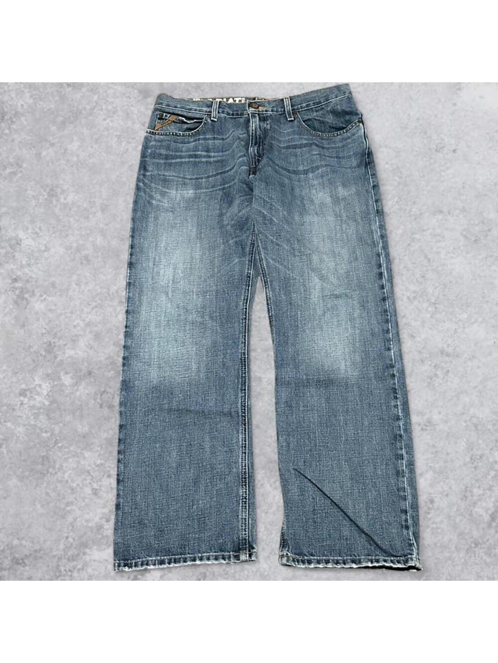 Men's Ariat M2 Relaxed Bootcut Light Wash Jeans - 34x32